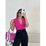 BLUSA TRESPASSADA TRICOZINHO PINK