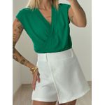 BLUSA TRESPASSADA TRICOZINHO VERDE