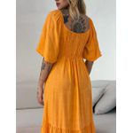 VESTIDO LAUANA MANGA LARANJA