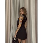 VESTIDO YARA FORRO SHORT PRETO