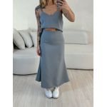 CONJUNTO PRISCILA SAIA MIDI CINZA