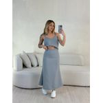 CONJUNTO PRISCILA SAIA MIDI CINZA