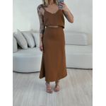 CONJUNTO PRISCILA SAIA MIDI MARROM