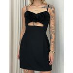 VESTIDO CATARINA FLOR PRETO