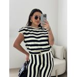 BLUSA LUNA LISTRAS PRETA