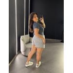 CONJUNTO MARIAH XADREZ CINZA ESCURO