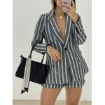 CONJUNTO STRIPES BLAZER PRETO