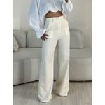 CALÇA TATIANA PANTALONA MARFIM