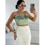 CROPPED MEL FLORES VERDE