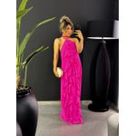 VESTIDO BABADOS CF COSTAS ABERTA PINK