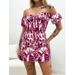 VESTIDO HELENA LASTEX FUCSIA