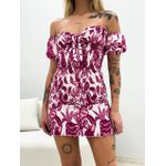 VESTIDO HELENA LASTEX FUCSIA