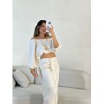 CROPPED MELISSA COSTAS ABERTA MARFIM