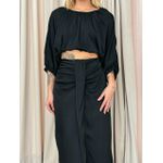 CROPPED MELISSA COSTAS ABERTA PRETO