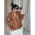 BLAZER COURO CROCO CARAMELO