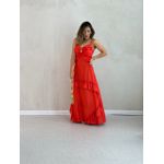 VESTIDO LARA BABADOS VERMELHO