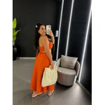 CONJUNTO MILENA SAIA MIDI LARANJA