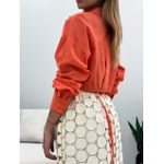 CROPPED CAMISA MANGA LONGA LARANJA