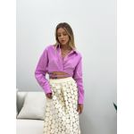 CROPPED CAMISA MANGA LONGA LILÁS