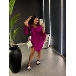 VESTIDO KIMONO LISO FUCSIA