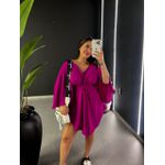 VESTIDO KIMONO LISO FUCSIA