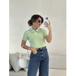 BLUSA MAIA GOLA BORDADA VERDE