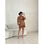 VESTIDO FLAVIANA MANGA LONGA NUDE