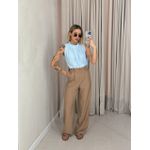 BLUSA LAVÍNIA GOLA DRAPEADA BABY BLUE