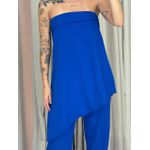 CONJUNTO MIRELLA BLUSA ASSIMÉTRICA AZUL