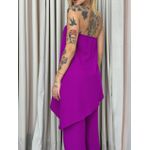 CONJUNTO MIRELLA BLUSA ASSIMÉTRICA FUCSIA