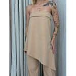 CONJUNTO MIRELLA BLUSA ASSIMÉTRICA NUDE