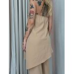 CONJUNTO MIRELLA BLUSA ASSIMÉTRICA NUDE