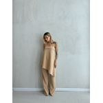 CONJUNTO MIRELLA BLUSA ASSIMÉTRICA NUDE