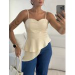 BLUSA EMANUELY ASSIMÉTRICA MARFIM