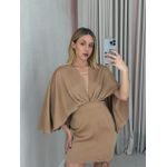 VESTIDO CURTO CAPA NUDE