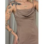 VESTIDO ISA MIDI ACETINADO NUDE