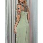 VESTIDO ISA MIDI ACETINADO VERDE