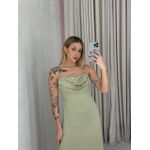 VESTIDO ISA MIDI ACETINADO VERDE