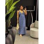 VESTIDO LEANDRA FLORAL AZUL/BRANCO