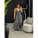 VESTIDO LEANDRA FLORAL PRETO/BRANCO