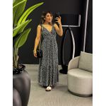 VESTIDO LEANDRA FLORAL PRETO/BRANCO