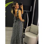 VESTIDO LEANDRA FLORAL PRETO/BRANCO