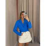 BLAZER CROPPED AMARRAÇÃO AZUL