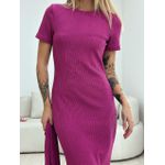 VESTIDO AURORA MIDI FUCSIA