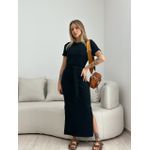 VESTIDO AURORA MIDI PRETO