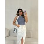 BLUSA ALANA CAVADA CINZA