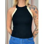 BLUSA ALANA CAVADA PRETA