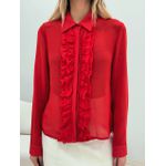 CAMISA YASMIN BABADO VERMELHO