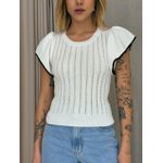 BLUSA LARA TRICOT MANGA BABADO OFF