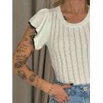 BLUSA LARA TRICOT MANGA BABADO OFF